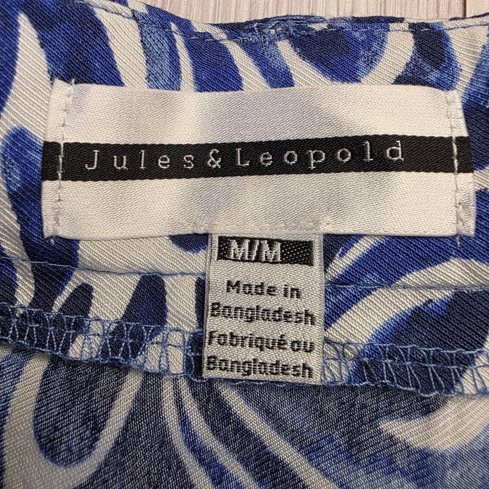 Jules & Leopold Blue White Midi Skirt Womens M Boho Resort Coastal Print NWT - Picture 3 of 8